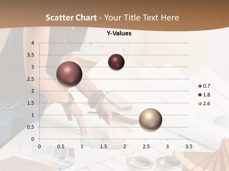 Interior Designer Woman Decorating PowerPoint Template