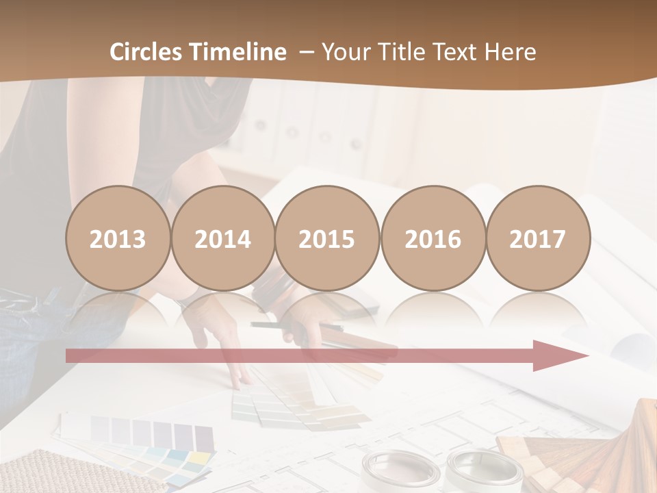 Interior Designer Woman Decorating PowerPoint Template