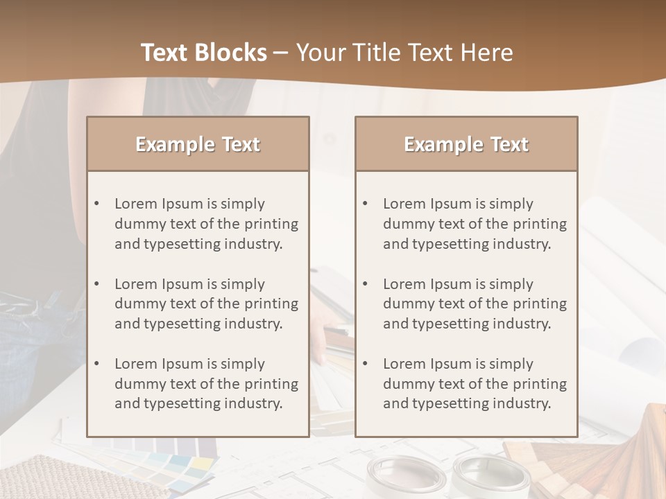 Interior Designer Woman Decorating PowerPoint Template