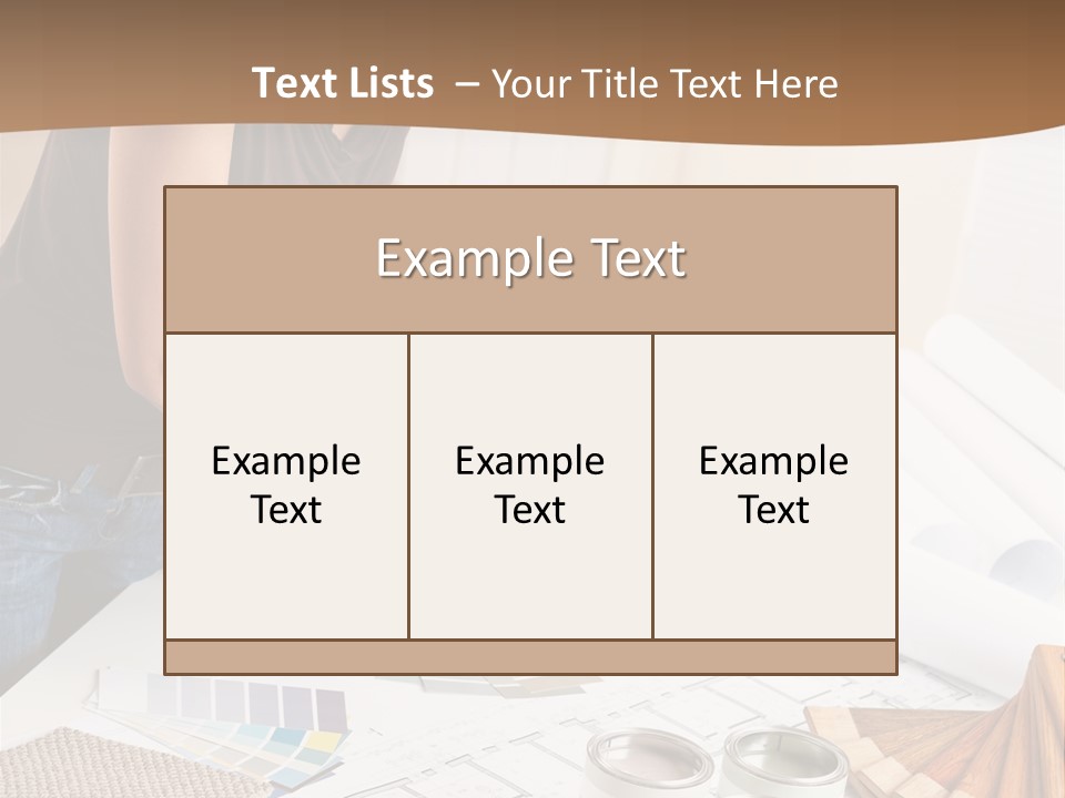 Interior Designer Woman Decorating PowerPoint Template