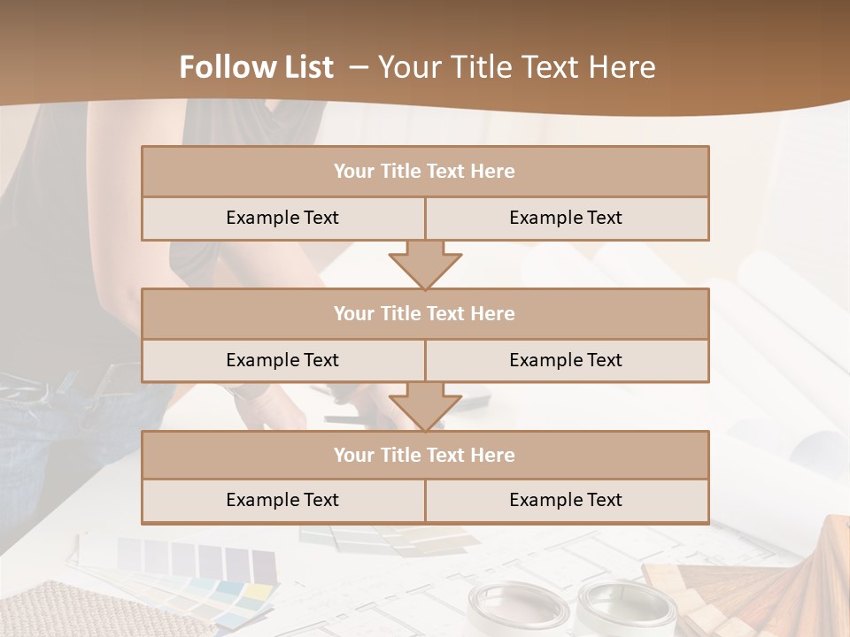 Interior Designer Woman Decorating PowerPoint Template