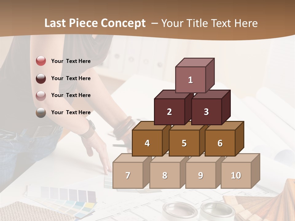 Interior Designer Woman Decorating PowerPoint Template