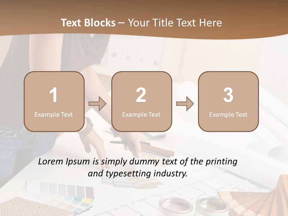 Interior Designer Woman Decorating PowerPoint Template