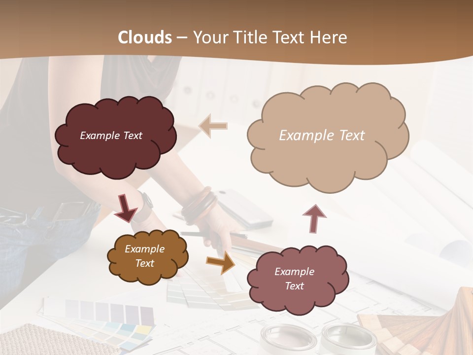 Interior Designer Woman Decorating PowerPoint Template