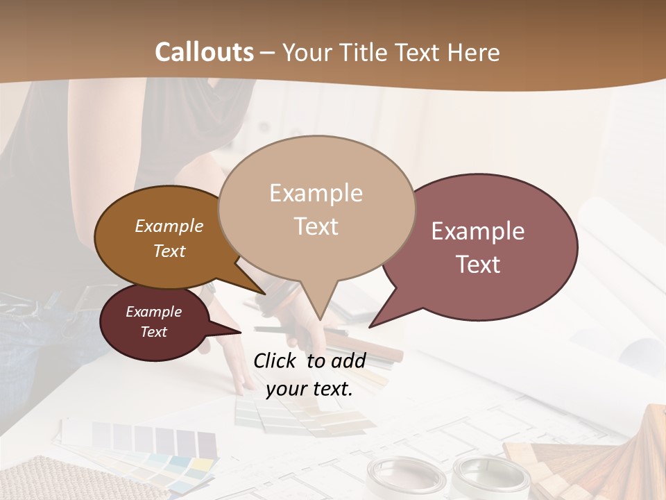 Interior Designer Woman Decorating PowerPoint Template