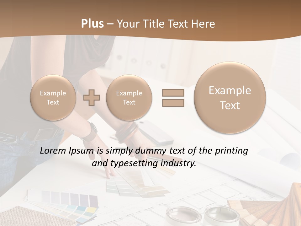 Interior Designer Woman Decorating PowerPoint Template