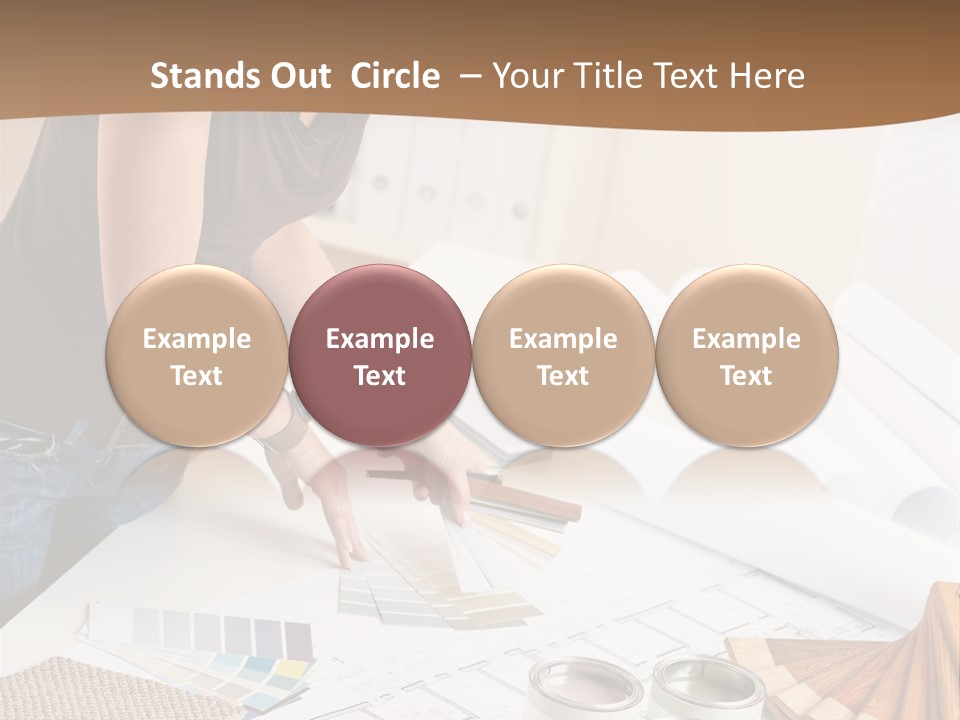 Interior Designer Woman Decorating PowerPoint Template