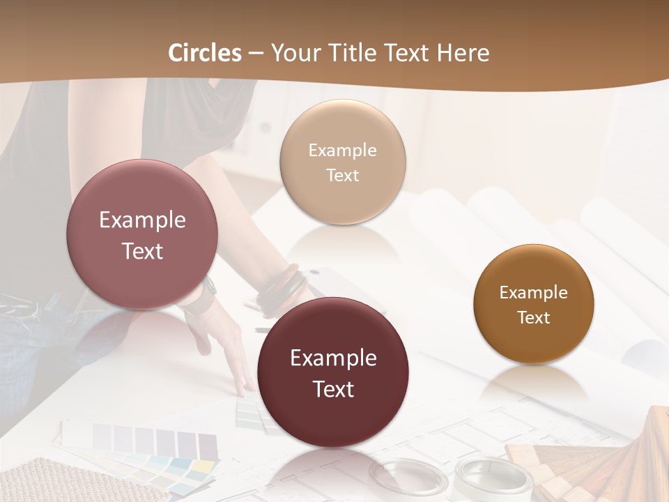 Interior Designer Woman Decorating PowerPoint Template