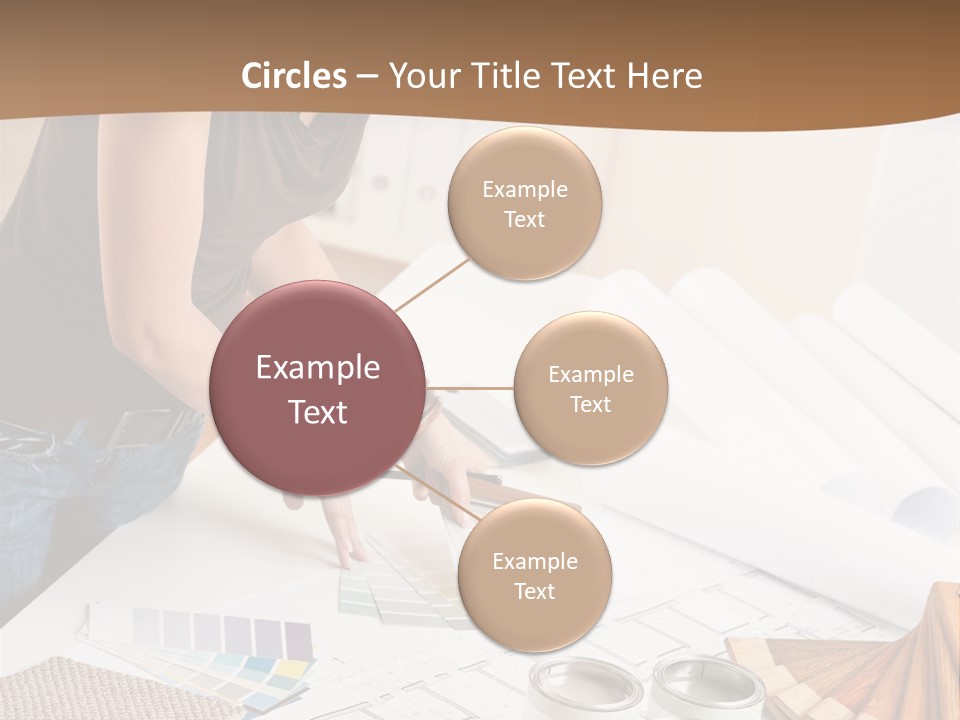 Interior Designer Woman Decorating PowerPoint Template