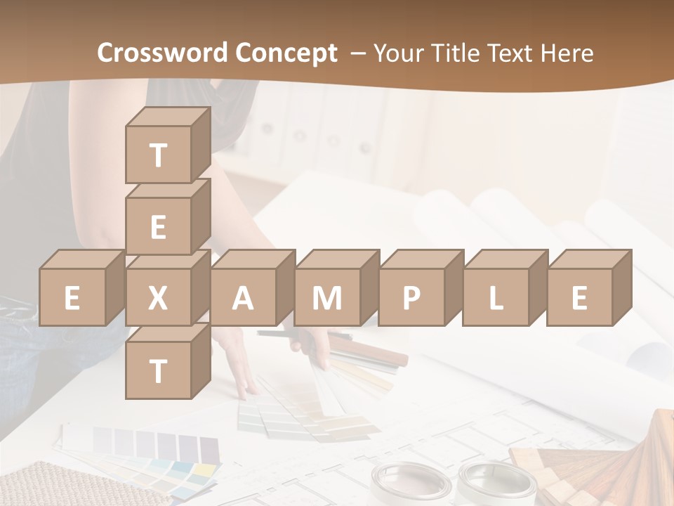 Interior Designer Woman Decorating PowerPoint Template