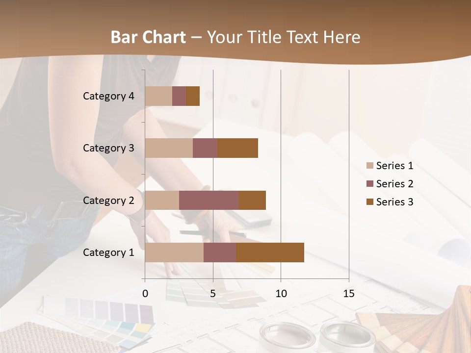 Interior Designer Woman Decorating PowerPoint Template