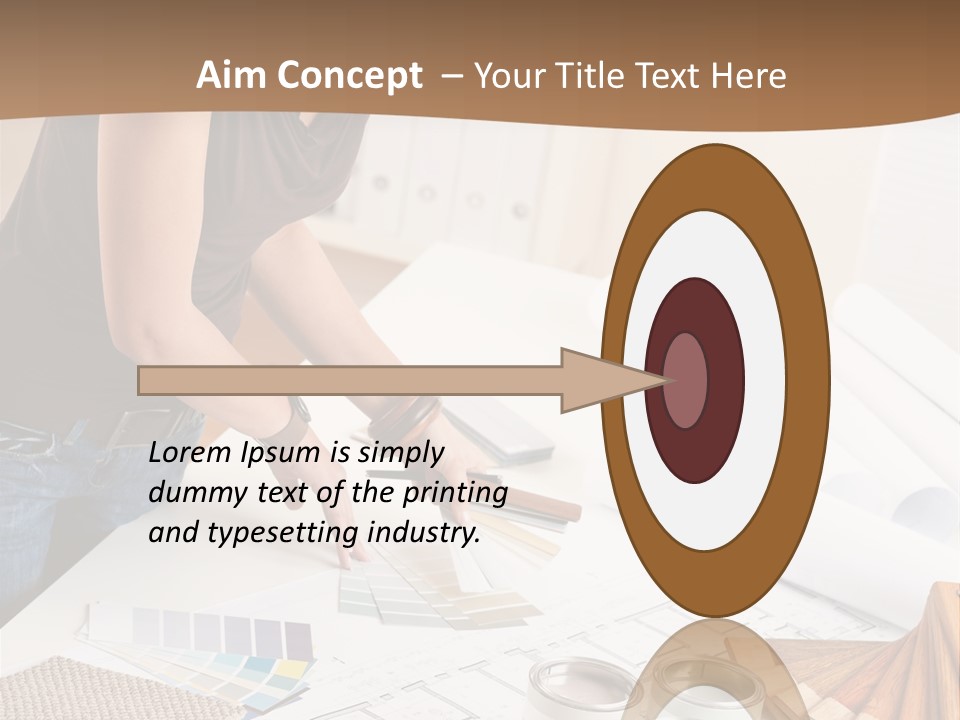 Interior Designer Woman Decorating PowerPoint Template