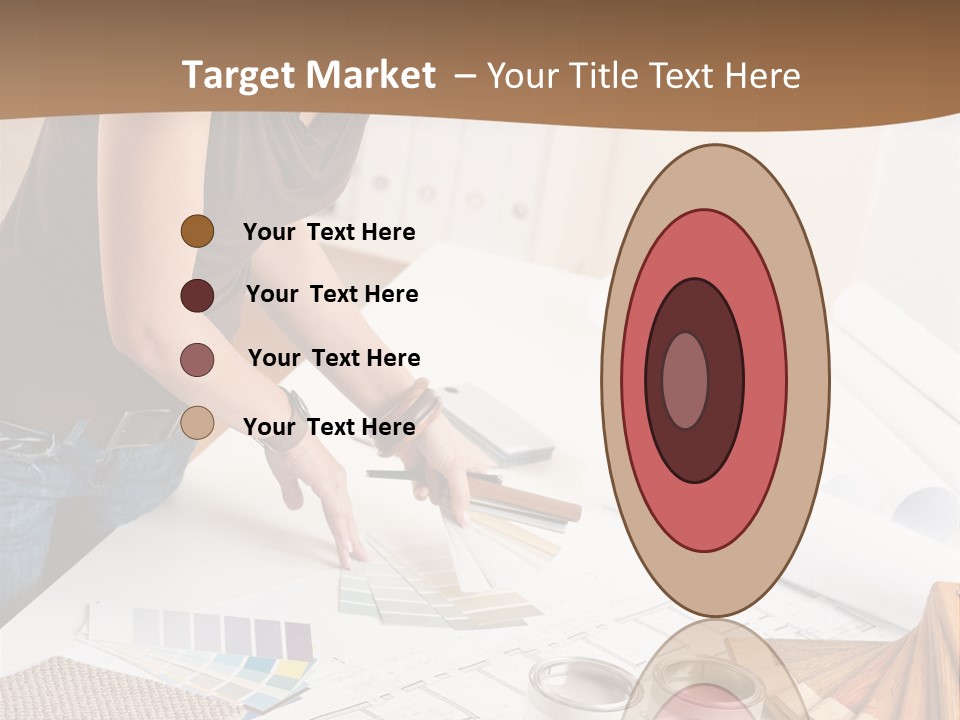 Interior Designer Woman Decorating PowerPoint Template