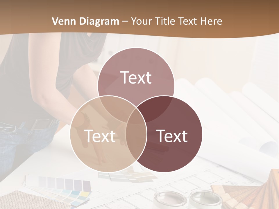 Interior Designer Woman Decorating PowerPoint Template