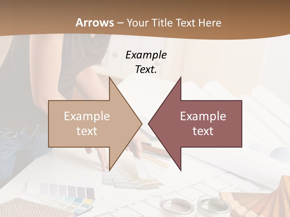 Interior Designer Woman Decorating PowerPoint Template