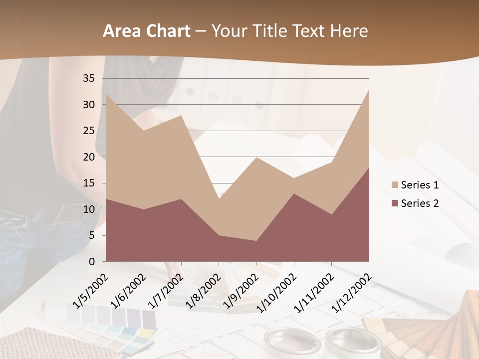 Interior Designer Woman Decorating PowerPoint Template