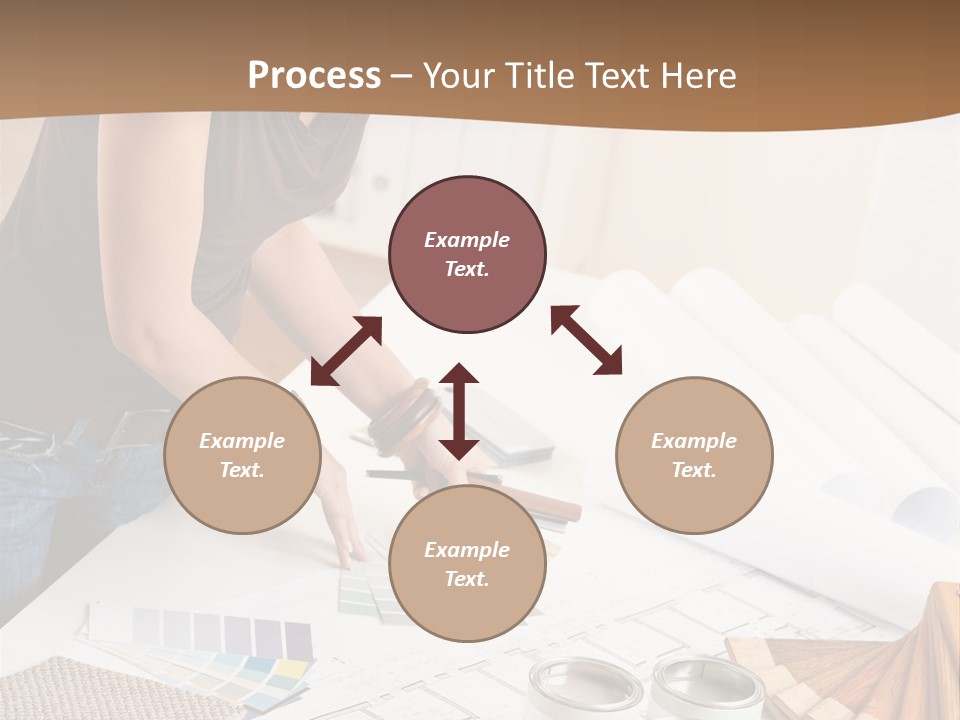 Interior Designer Woman Decorating PowerPoint Template