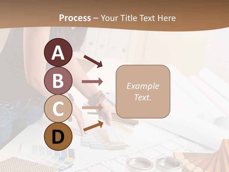 Interior Designer Woman Decorating PowerPoint Template