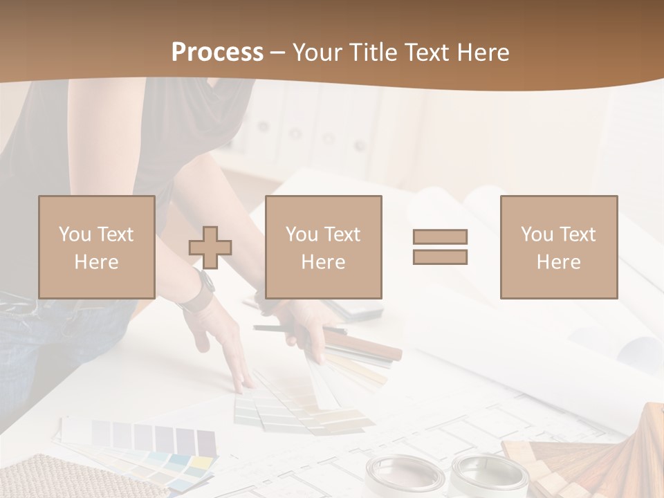 Interior Designer Woman Decorating PowerPoint Template