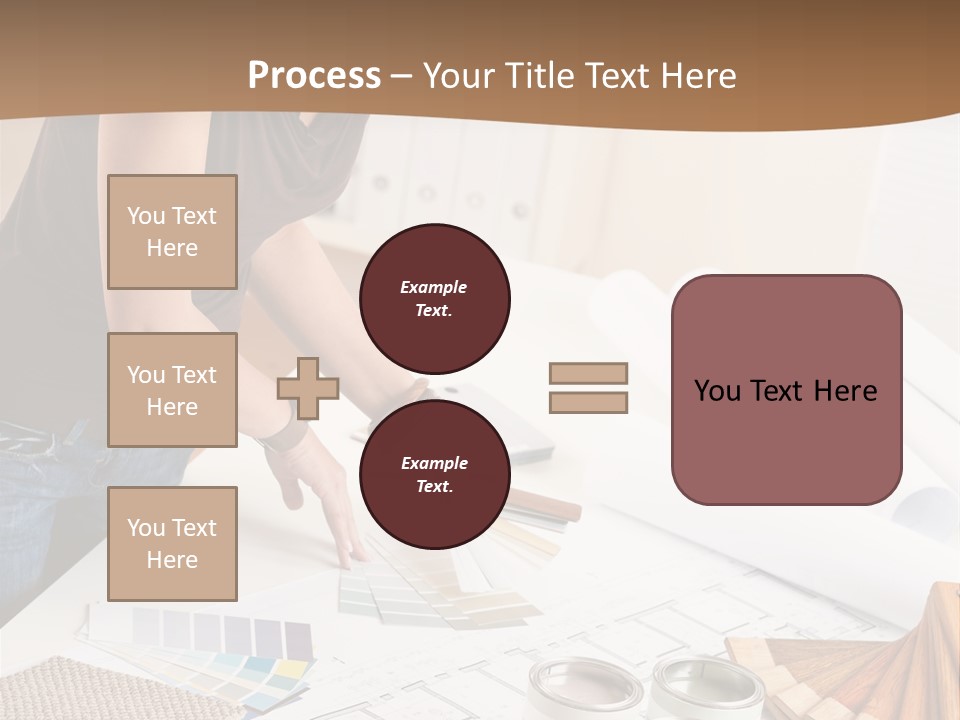 Interior Designer Woman Decorating PowerPoint Template