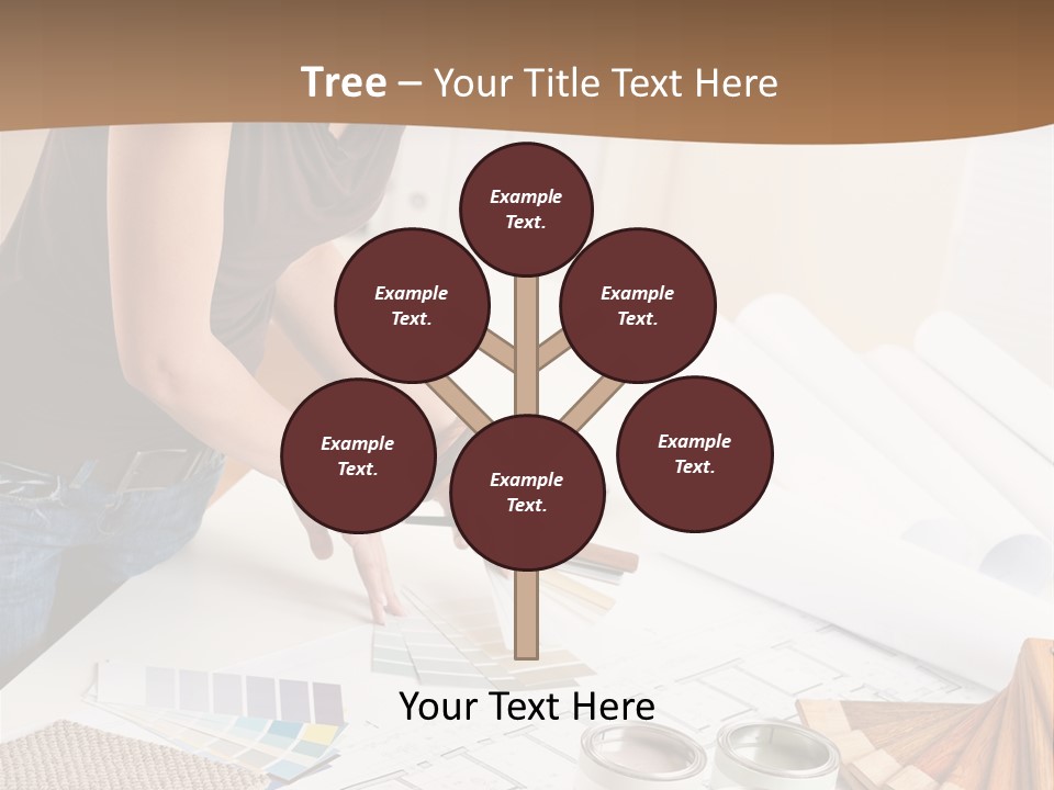 Interior Designer Woman Decorating PowerPoint Template