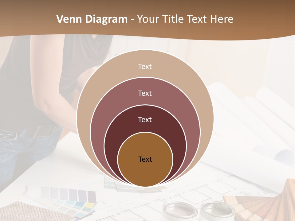 Interior Designer Woman Decorating PowerPoint Template