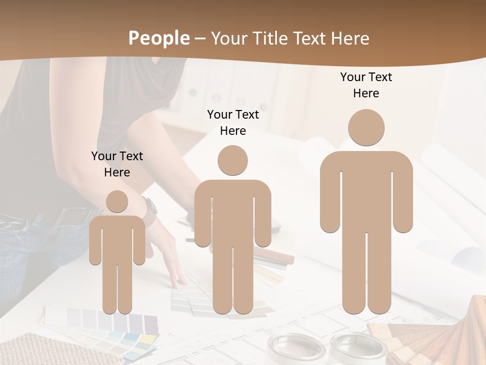 Interior Designer Woman Decorating PowerPoint Template