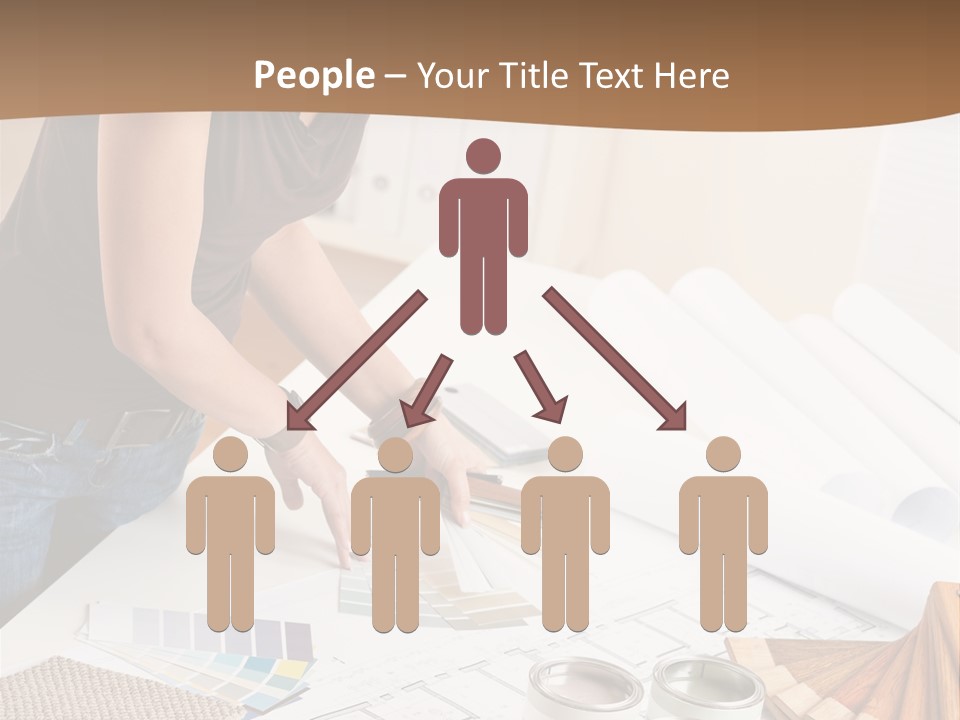 Interior Designer Woman Decorating PowerPoint Template