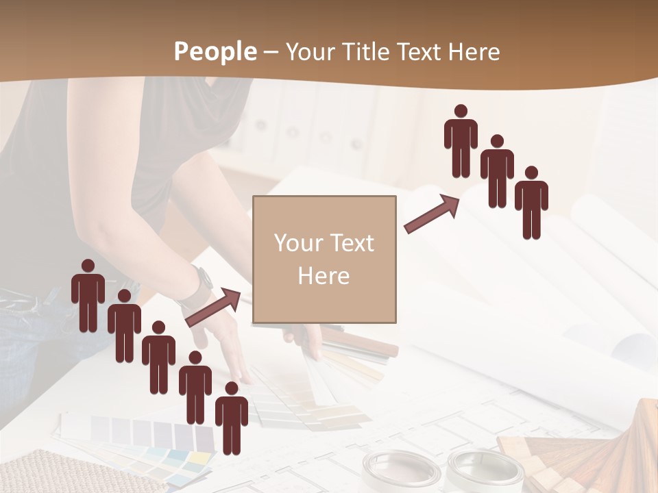 Interior Designer Woman Decorating PowerPoint Template