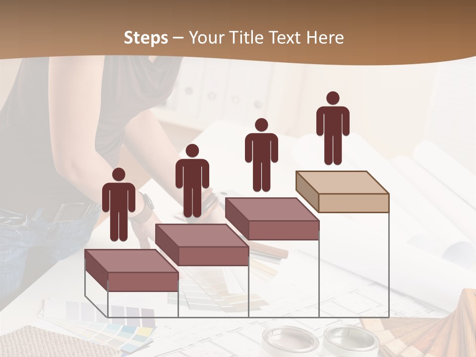 Interior Designer Woman Decorating PowerPoint Template