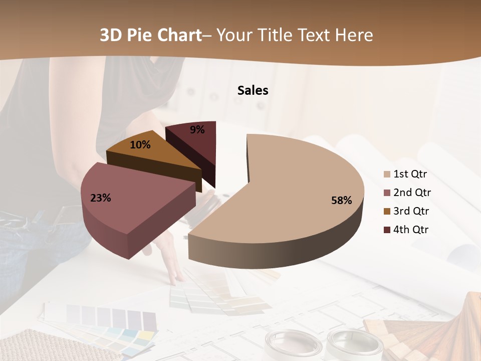 Interior Designer Woman Decorating PowerPoint Template