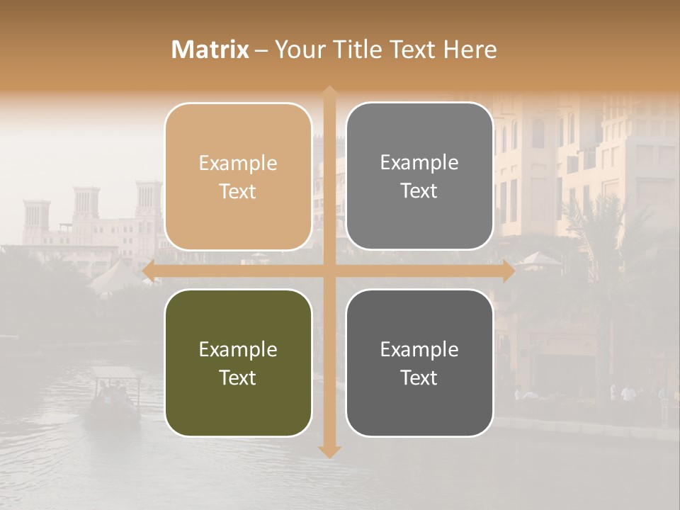 Arab Luxury Waterfront PowerPoint Template