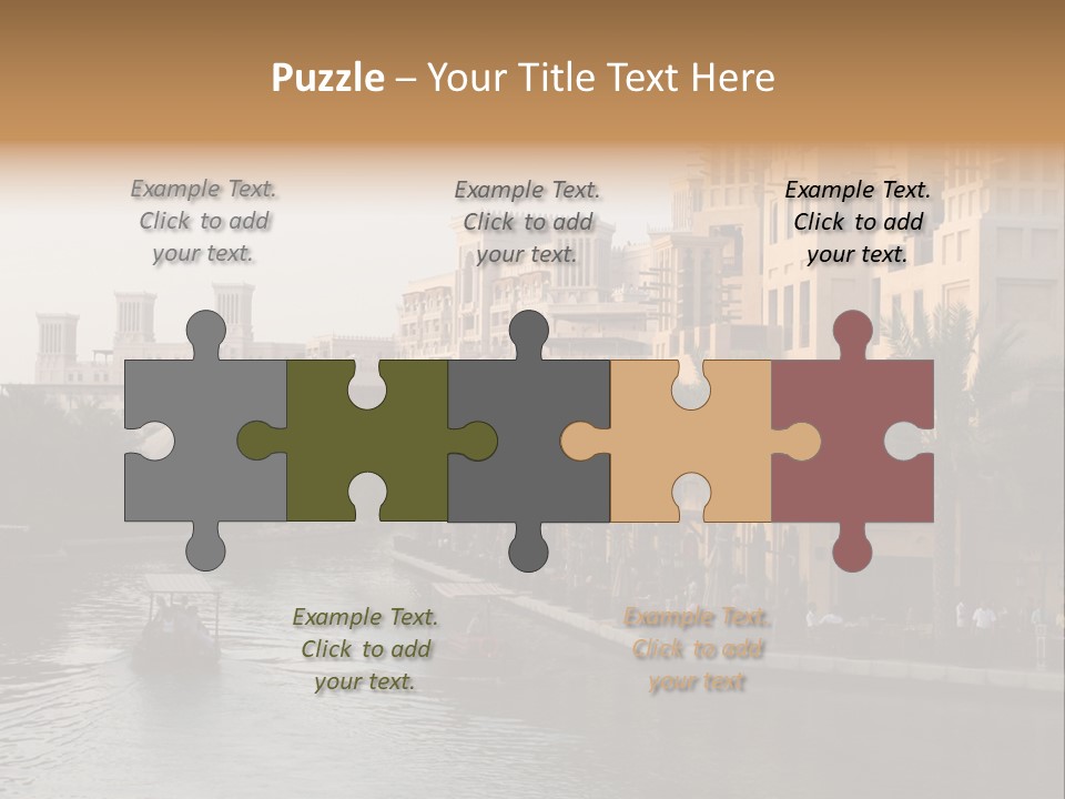 Arab Luxury Waterfront PowerPoint Template