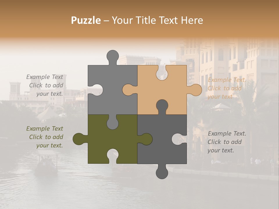 Arab Luxury Waterfront PowerPoint Template