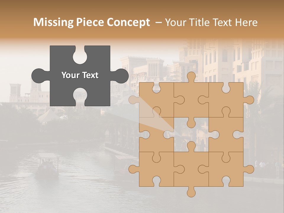 Arab Luxury Waterfront PowerPoint Template