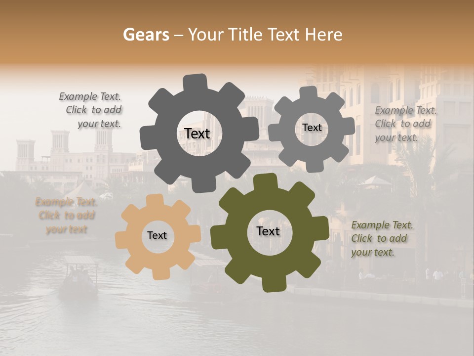 Arab Luxury Waterfront PowerPoint Template