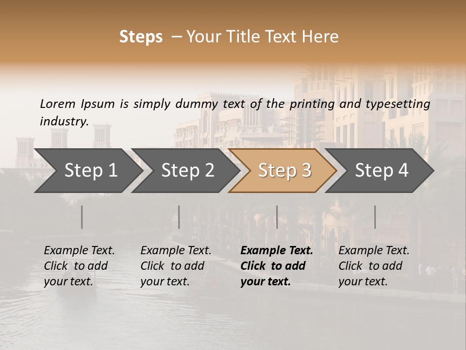 Arab Luxury Waterfront PowerPoint Template