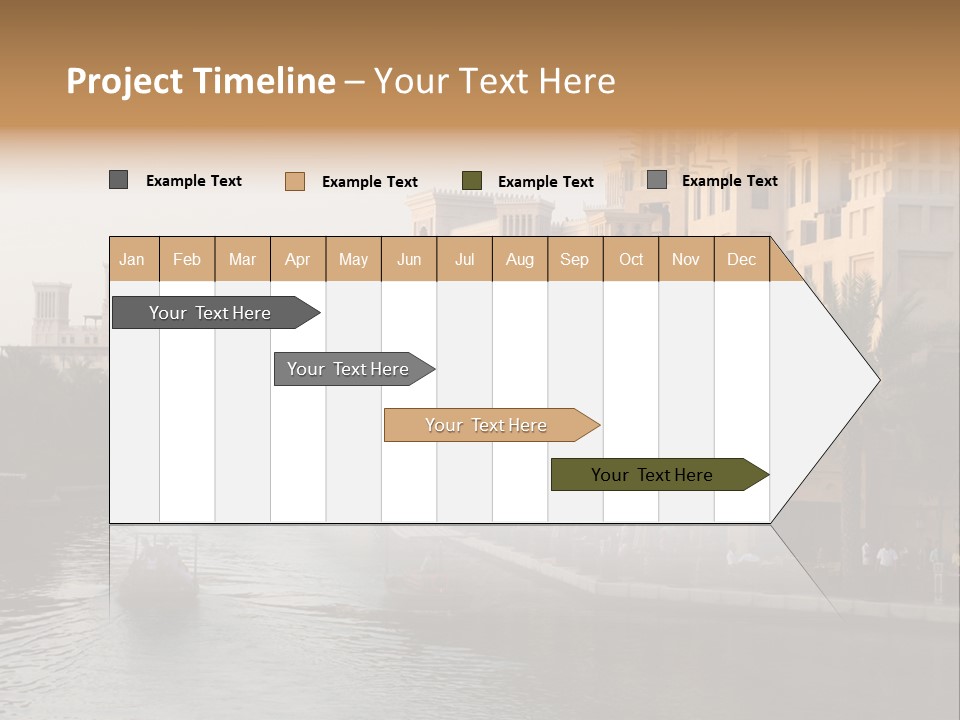 Arab Luxury Waterfront PowerPoint Template