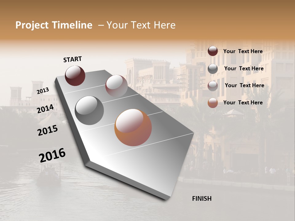 Arab Luxury Waterfront PowerPoint Template