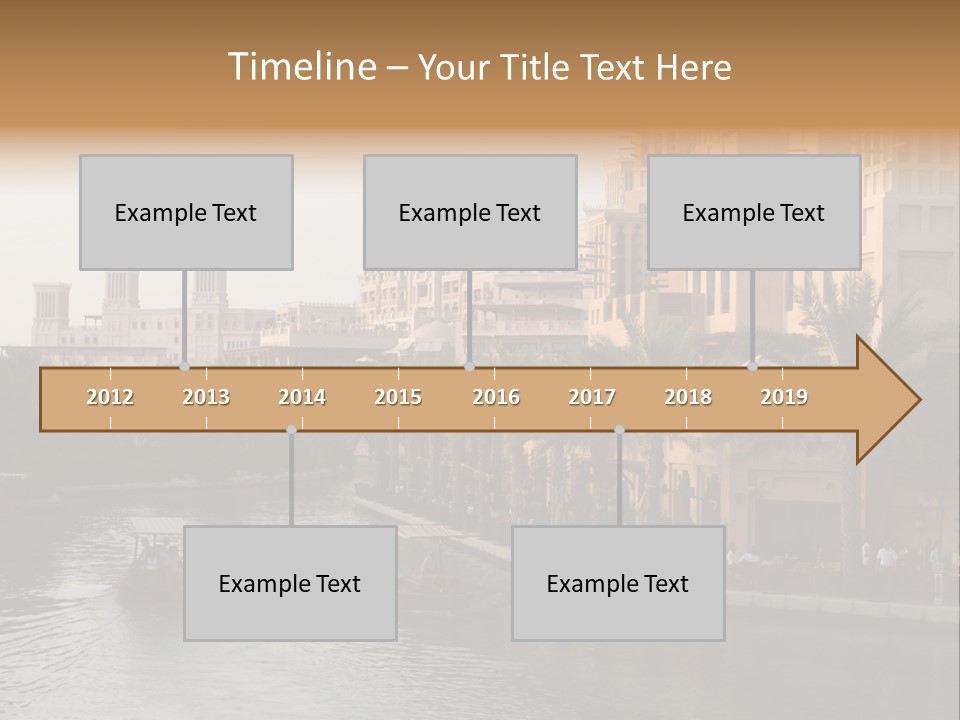 Arab Luxury Waterfront PowerPoint Template