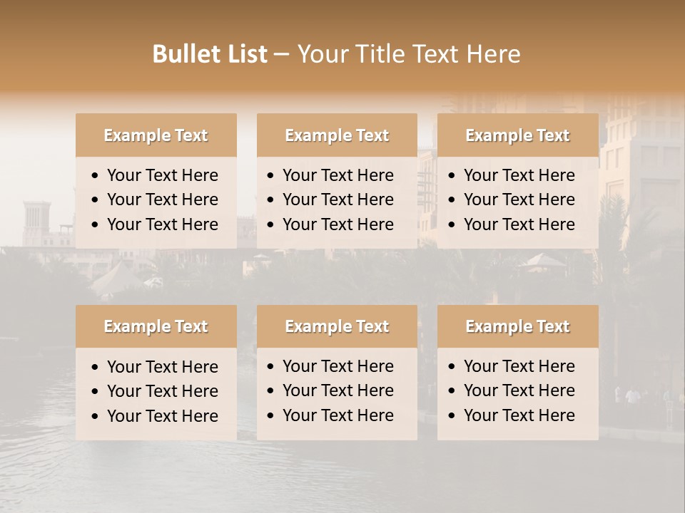 Arab Luxury Waterfront PowerPoint Template