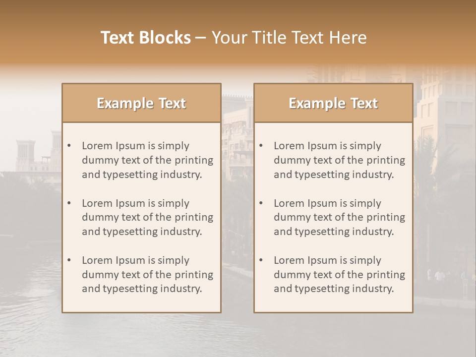 Arab Luxury Waterfront PowerPoint Template