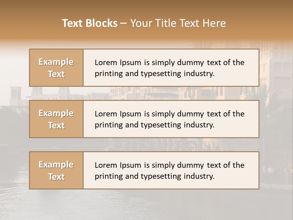 Arab Luxury Waterfront PowerPoint Template