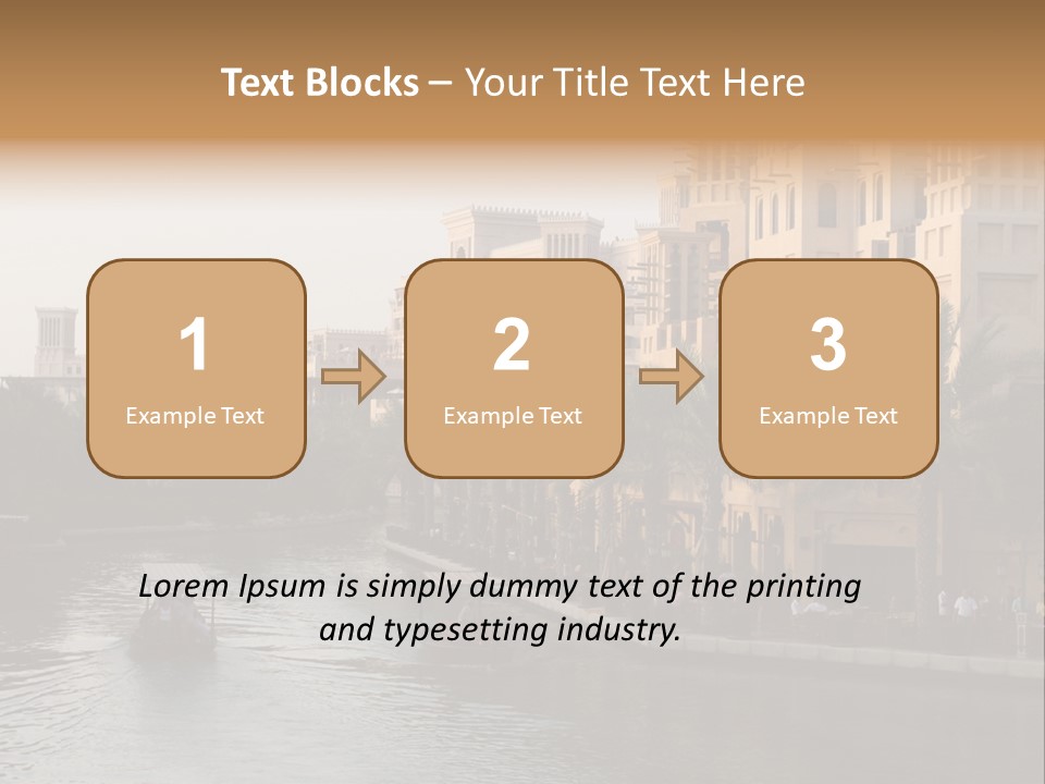 Arab Luxury Waterfront PowerPoint Template