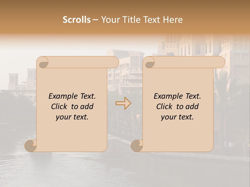 Arab Luxury Waterfront PowerPoint Template