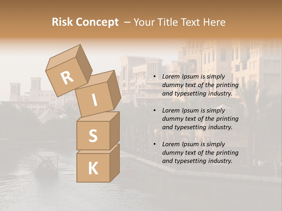 Arab Luxury Waterfront PowerPoint Template