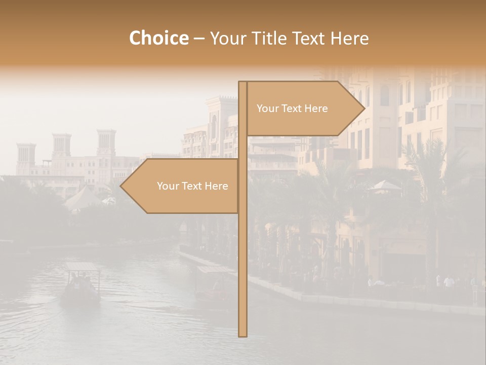 Arab Luxury Waterfront PowerPoint Template