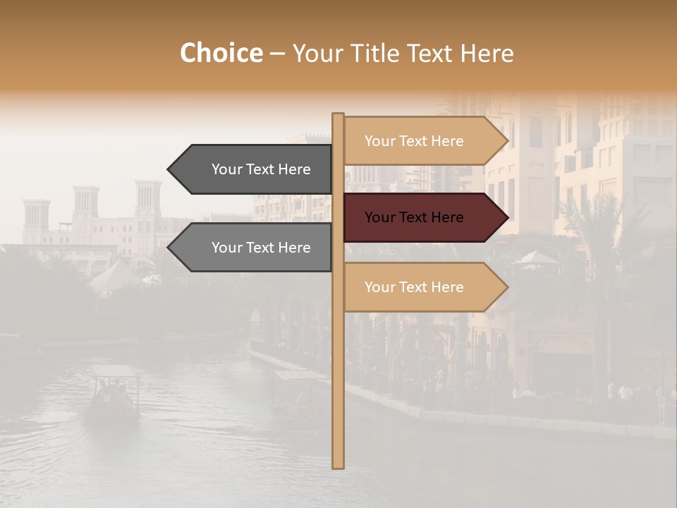 Arab Luxury Waterfront PowerPoint Template
