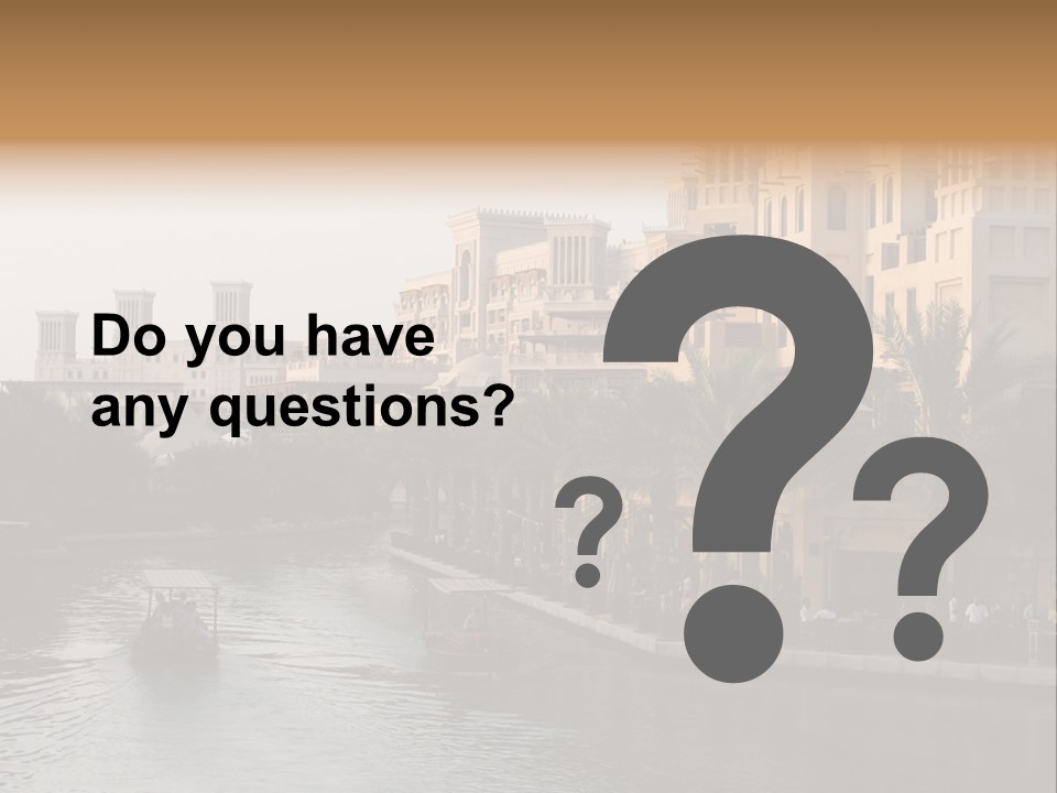 Arab Luxury Waterfront PowerPoint Template