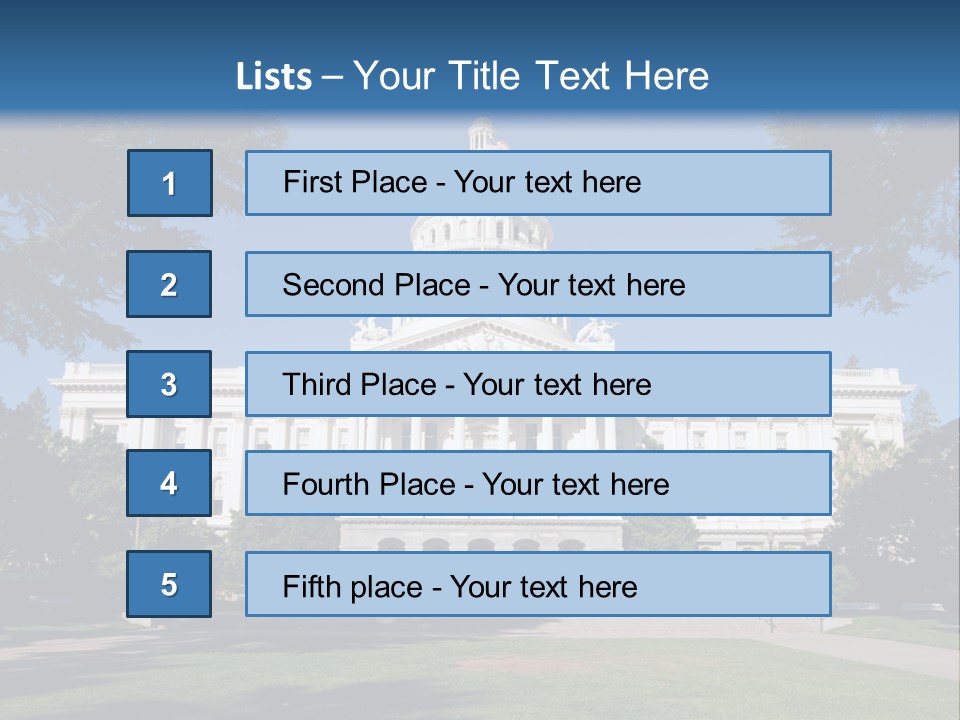 Poll Legislature Capitol PowerPoint Template